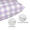 thumbnail image 3 of Yiaed Purple Checkboard Print Brushed Microfiber Envelope Pillowcases, Standard,Envelope Closure Pillow Cases(No pillow core)-20"x30", 3 of 6