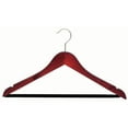 thumbnail image 2 of INTERNATIONAL HANGER Cherry Wood Suit Hanger with Flocked Non-Slip Bar, 25 Pack, 2 of 4