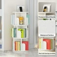 thumbnail image 4 of 3-Tier Rotating Bookshelf Organizer – 360° Spinning Wood Bookcase – Space-Saving Corner Display Rack – Tall Storage for teens & Adults – Office, Bedroom, Living Room – White, 4 of 6