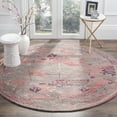 thumbnail image 2 of SAFAVIEH Vintage Oushak Oushak Oriental Area Rug, Red, 6' x 6' Round, 2 of 8