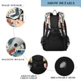 thumbnail image 4 of FORMRS Unisex School Backpack 17" Student Travel Bag with Laptop Compartment, Vibrant Japanese Flowers, 4 of 7