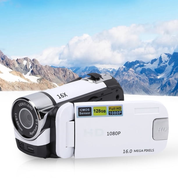 Videocámara Con Cámara De Vídeo, Cámara Digital 16MP 1080P Con Pantalla De 2,4 Pulgadas, Grabadora De Cámara Vlogging Con Zoom Digital 16X, Luz De Relleno, Cámara De