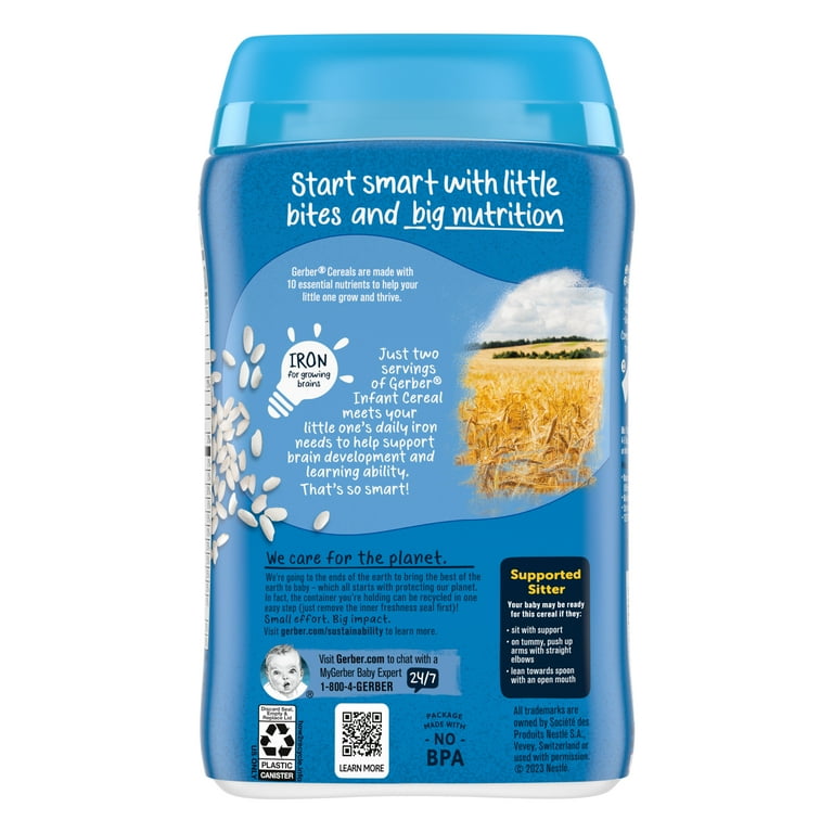 Gerber Cereal for Babyrain row 1st Foods Rice Baby Cereal 8 oz