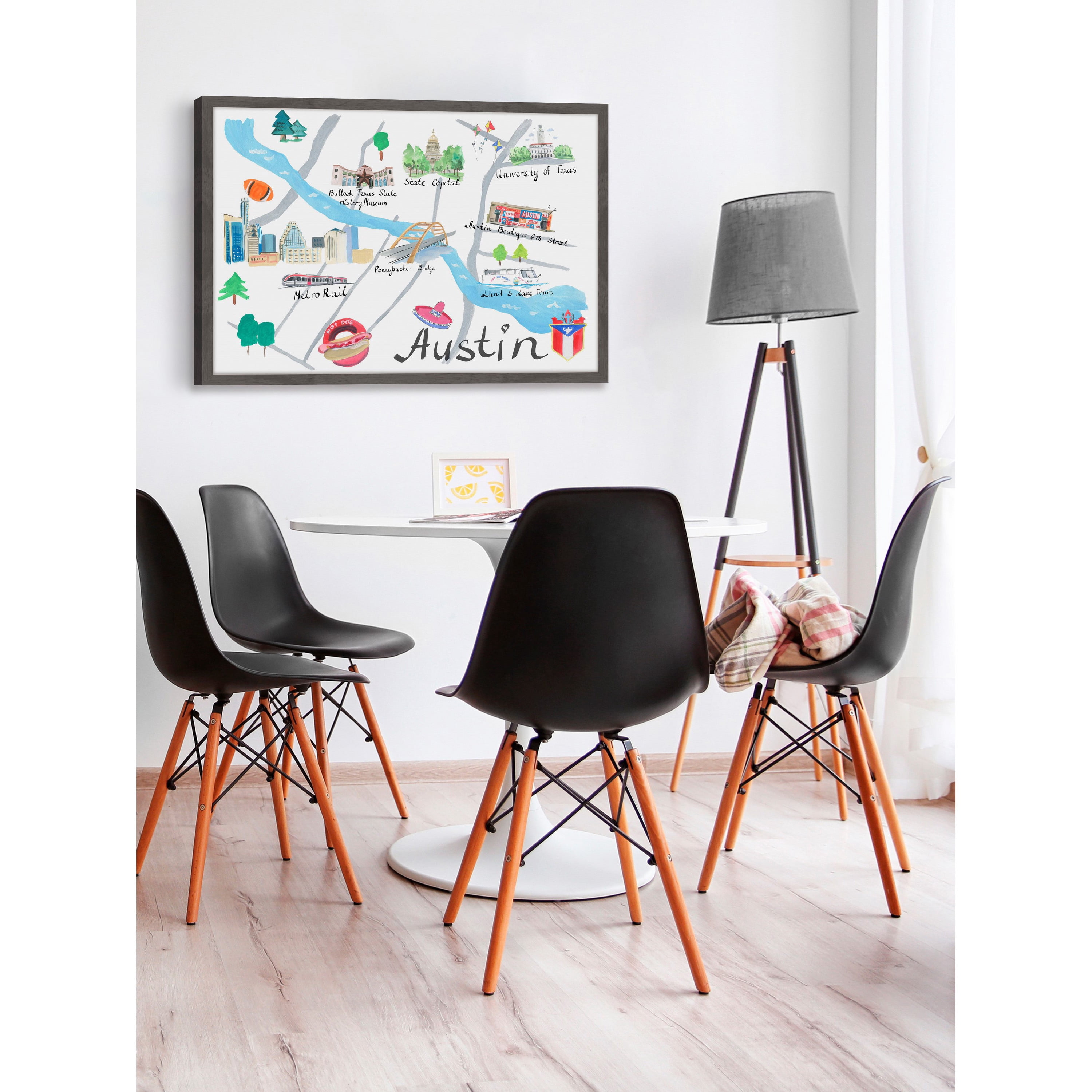 "Lively Austin" Framed Painting Print