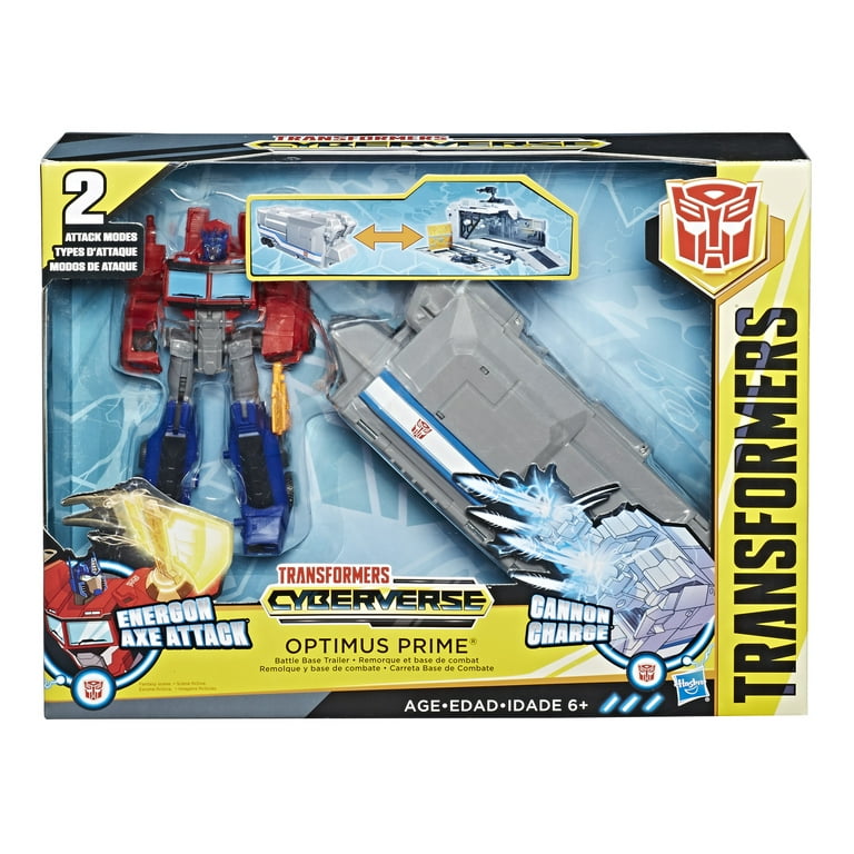 Transformers cyberverse warrior class optimus prime battle base trailer deals