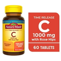 Nature Made Vitamin C 1000 mg Time Release Tablets with Rose Hips, Dietary Supplement, 60 Ct