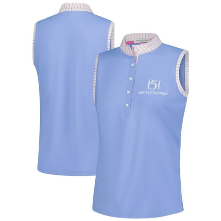 Women's-Fairway & Greene Light Blue 151st Kentucky Derby Kendall Sleeveless Polo