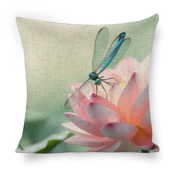 Dragon Flowerlinen toss pillowcase decoration pillowcase gifting preferred 18x18 inch cushion cover sofa pillowcase sofa bedroom living room car
