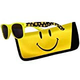 Sunglasses with Coordinating Soft Sunglass Case (Smiley Face,