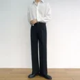 thumbnail image 3 of Pantalones anchos y holgados de verano para hombre, pantalones de traje rectos para hombre, ropa de lujo nueva en primavera, reseñas coreanas, muchos estilos clásicos de vestir, 3 of 5