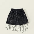 thumbnail image 1 of RUTAYY Children Girls Summer Dresses Fringe Sequin Dresses Chic A-Line Dresses Bohemian Style , Black, 3-4 Years, 1 of 7