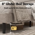 thumbnail image 6 of Frostbloom Queen Size Platform Bed Frame with Linen Fabric Upholstered Headboard, No Box Spring Needed, Beige, 6 of 8