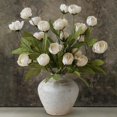 thumbnail image 1 of Flores artificiales de peonía VIERENA, 12 piezas, 69 cm, color crema, 1 of 9