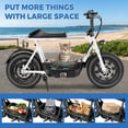 thumbnail image 6 of SANOPY 350W Electric Scooters with Seat for Adults, 20mph Top Speed, 15 Miles Max Range, Rugged 16" Air-Filled Tires, Commuting Electric Motorcycle with Large Capacity Basket,UL2272 Certified,White, 6 of 8