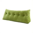 thumbnail image 7 of WOWMAX Sofa Bed Large Filled Triangular Wedge Cushion Bed Backrest Positioning Support Pillow Reading Pillow Office Lumbar Pad with Removable Cover Green 47 Inches, 7 of 7
