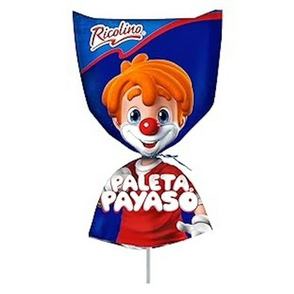 Ricolino Paleta Payaso Chocolate Marshmallow Lollipop (Pack of 8)