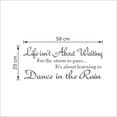 thumbnail image 3 of Wovilon Life Isn'T About Waiting Wall Stickers Quote Dancing in Rain Wall Decal Words Home Decor Wall Stickers & Murals Wall Stickers for Bedroom, Living Room, 3 of 4