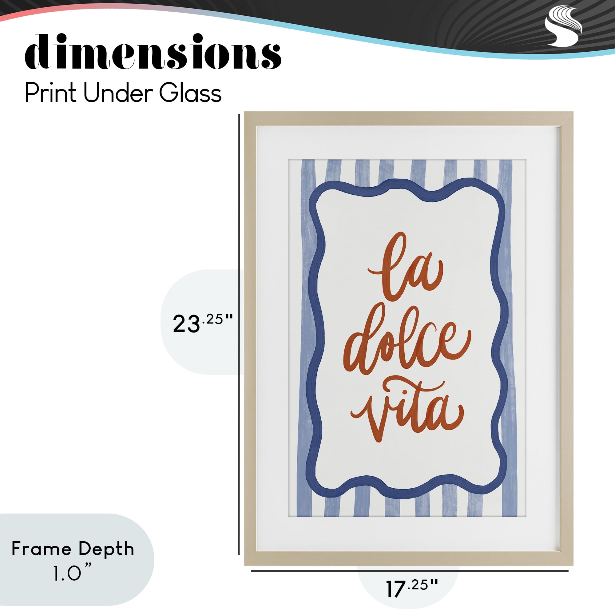 Stupell Industries Italian Kitchen Typography Birch Framed Print Under Glass, design by Amanda Houston
