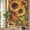 Chocolate, variant on Orange Green Eucalyptus Leaves Privacy Window Film, Decorative Stained Glass Window Film, Fall Botanical Watercolor Resuable Rainbow Static Cling for Home Bathroom Living Room Glass Door 17.7"x39.3"