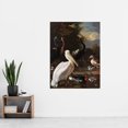 thumbnail image 2 of Hondecoeter Pelican Birds Pool Floating Feather Extra Large XL Wall Art Poster Print, 2 of 3