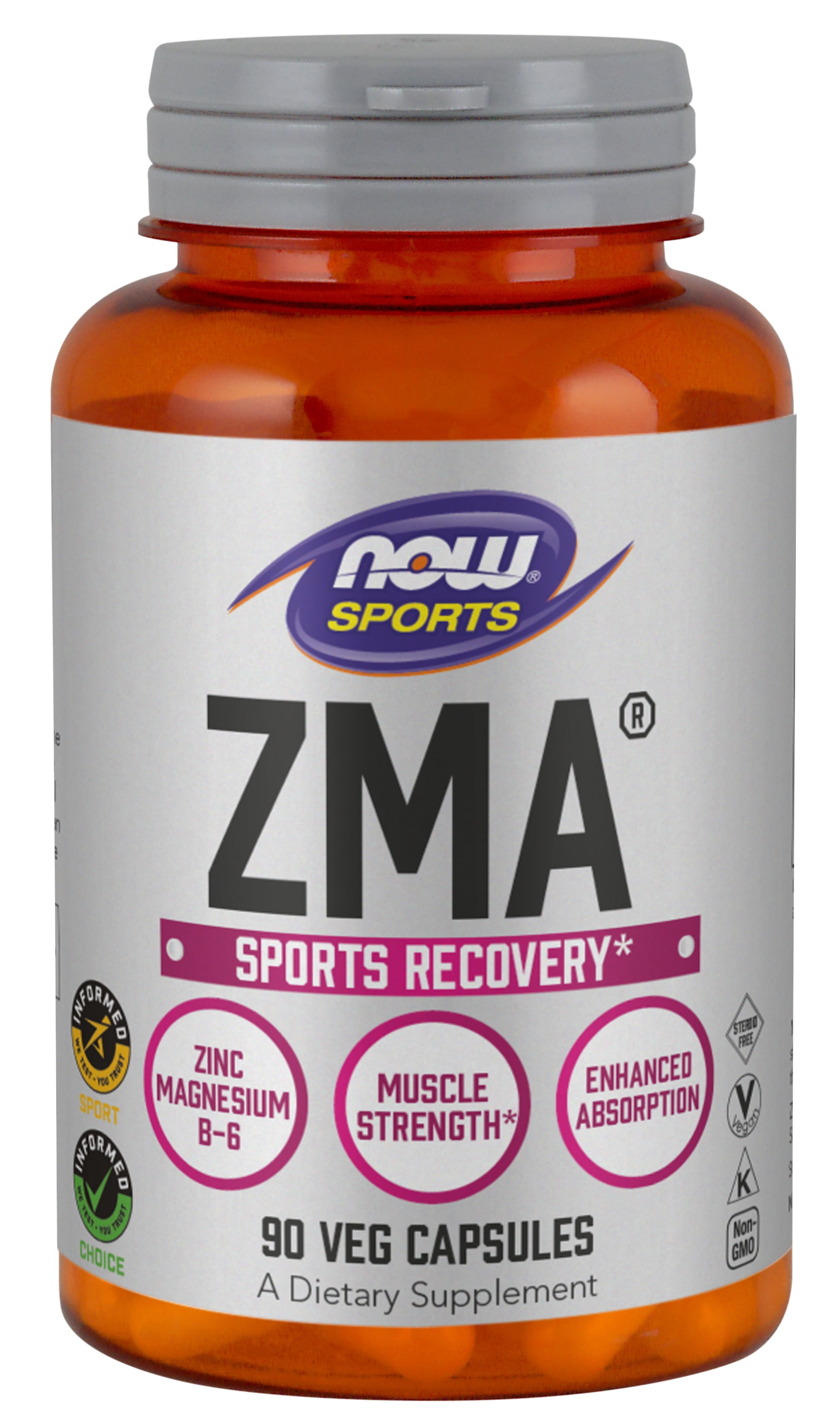 NOW Sports Nutrition, ZMA (Zinc, Magnesium and Vitamin B6), Enhanced