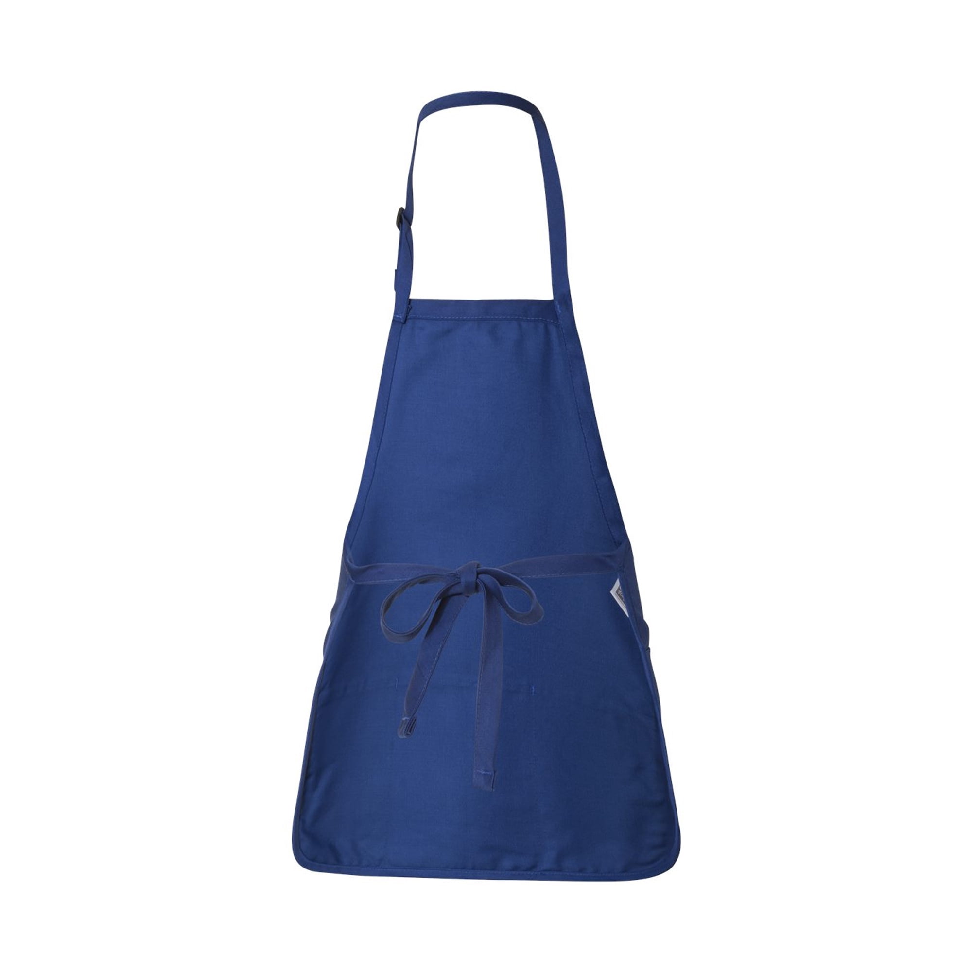 Q-Tees Adjustable Full-Length BBQ Chef Apron with Pouch Pocket | 55/45 Cotton/polyester | Royal | Pack of 6