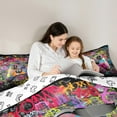 thumbnail image 5 of Castle Fairy Abstract Gamepads Full Size Comforter Sets,Graffiti Splash Bedding Sets, 5 of 8