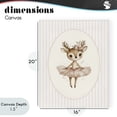 thumbnail image 4 of Stupell Industries Cottage Nursery Ballerina Deer Striped Canvas Art, 16 x 20, by LSR Design Studio, 4 of 8
