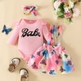 thumbnail image 5 of Esaierr Girls Clothes Newborn Bow Dress Romper + Headband Outfit 3PCS Print Long Sleeve Skirt Set Cute Fall Winter Outfit Set for 0-18M, 5 of 5