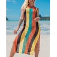 thumbnail image 5 of Bsubseach Women Crochet Cover Up Hollow Out Sleeveless Bikini Coverups Side Split Beach Dresses, 5 of 6