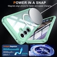 thumbnail image 2 of Dteck for Samsung Galaxy S24 FE Case Compatible with MagSafe,360° Full Body Case Built-in HD Touch Sensitive Screen Protector Shockproof Clear Cover for Galaxy S24 FE,Green, 2 of 5