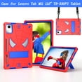 thumbnail image 2 of TECH CIRCLE Hard Case for Lenovo Tab M11 Tablet 11" 2024 (Model TB-330FU), Cool Spider Cartoon Cute Case with Folded Stand & Shoulder Strap, Sturdy Shockproof Rugged Cover for Kids Adult, Red Blue, 2 of 6