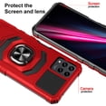 thumbnail image 5 of For T-Mobile Revvl 6 PRO 5G Dropproof Shockproof Kickstand Ring Stand Phone Case Cover With Tempered Glass Screen Protector - Red, 5 of 5