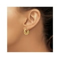 thumbnail image 4 of 14K Yello Gold Twisted Double Hoop Earrings, 4 of 5