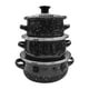 thumbnail image 1 of Ollas de esmalte,Olla para sopa esmaltada de doble asa para restaurante,3 piezas Ollas de esmalte multifuncionales con tapa,Cacerola de cocina Cacerola Olla esmaltada,Olla de viaje para guisar, 1 of 8