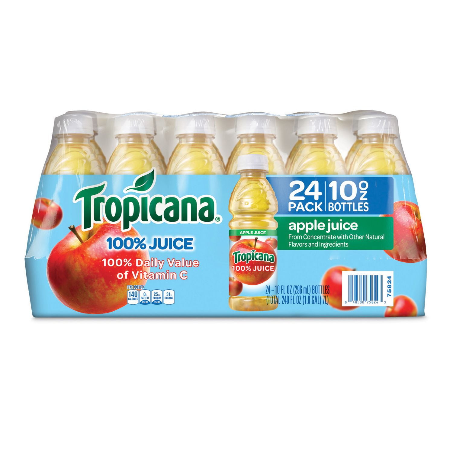Tropicana 100% Apple Juice - 24/10 Ounce bottles - Walmart.com.