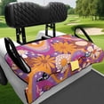 thumbnail image 3 of Uorisanigo Golf Cart Seat Covers EZGO Club Car Seat Towel Blanket with 4 Front Pockets & Non Slip Retro 70s Flower Power Seat Cushion Covers Universal Fit for 2 Person Golf Cart, 3 of 7