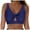 A119-Dark Blue, variant on Women's Strappy Bikini Tops Padded Swimsuit Lace Up Adjustable Bathing Suit Top Light Blue,L