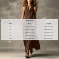thumbnail image 3 of Women's Cowl Neck Dresses Sleeveless Linen Blend Maxi Dress Flowy Breathable Casual Vacation Sundress Dresses for Women Brown M, 3 of 6