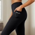 thumbnail image 5 of IWRICH Leggings with Pockets for Women High Waisted Soft Leggings for Gym Yoga Workout Black M, 5 of 7