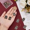 thumbnail image 3 of 10pcs Tarot Wine Glass Charms Alloy Enamel Tarot Charms and Brass Beading Hoop Rings Light Gold Drink Markers for Wine Tasting Party Decor, 3 of 7