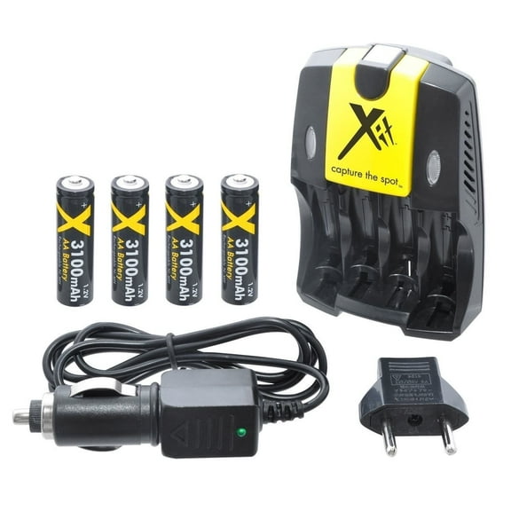 4AA Ultra Battery & ACDC Dual Charger For Canon Powershot A1300 A810 S5 SX150 IS