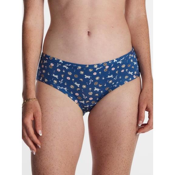 No Boundaries Cotton Blend Hipster Panties, Women's XS-XXXL