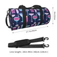 Fotbe Wine Glasses And Cocktails Pattern Foldable Sports Gym Bag with