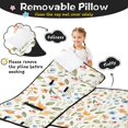 thumbnail image 3 of Pioneer Flower Floral Print Pattern Toddler Nap Mat for Teens Preschool Daycare, Teens Sleeping Mat Bag, Toddler Sleeping Bag with Pillow, 3 of 6