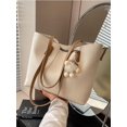 thumbnail image 3 of Bolso de mano para mujer, bolso cruzado con rayas Retro, bolso de hombro con costuras elegantes Sincero Electrónica, 3 of 5