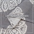 thumbnail image 6 of 2 Pcs Floral Print Tier Curtain, Rod Pocket Linen Blended Short Curtain, 6 of 9
