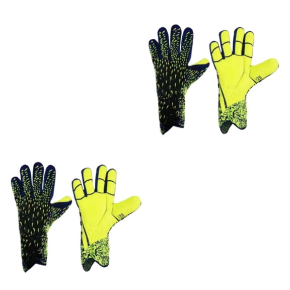 Toystoory Kit de fútbol para niños tamaño 6/7/8/9/10, portero de fútbol para adultos para niños engrosado sin látex sin dedos verde fluorescente Infantil 7 2Conjunto