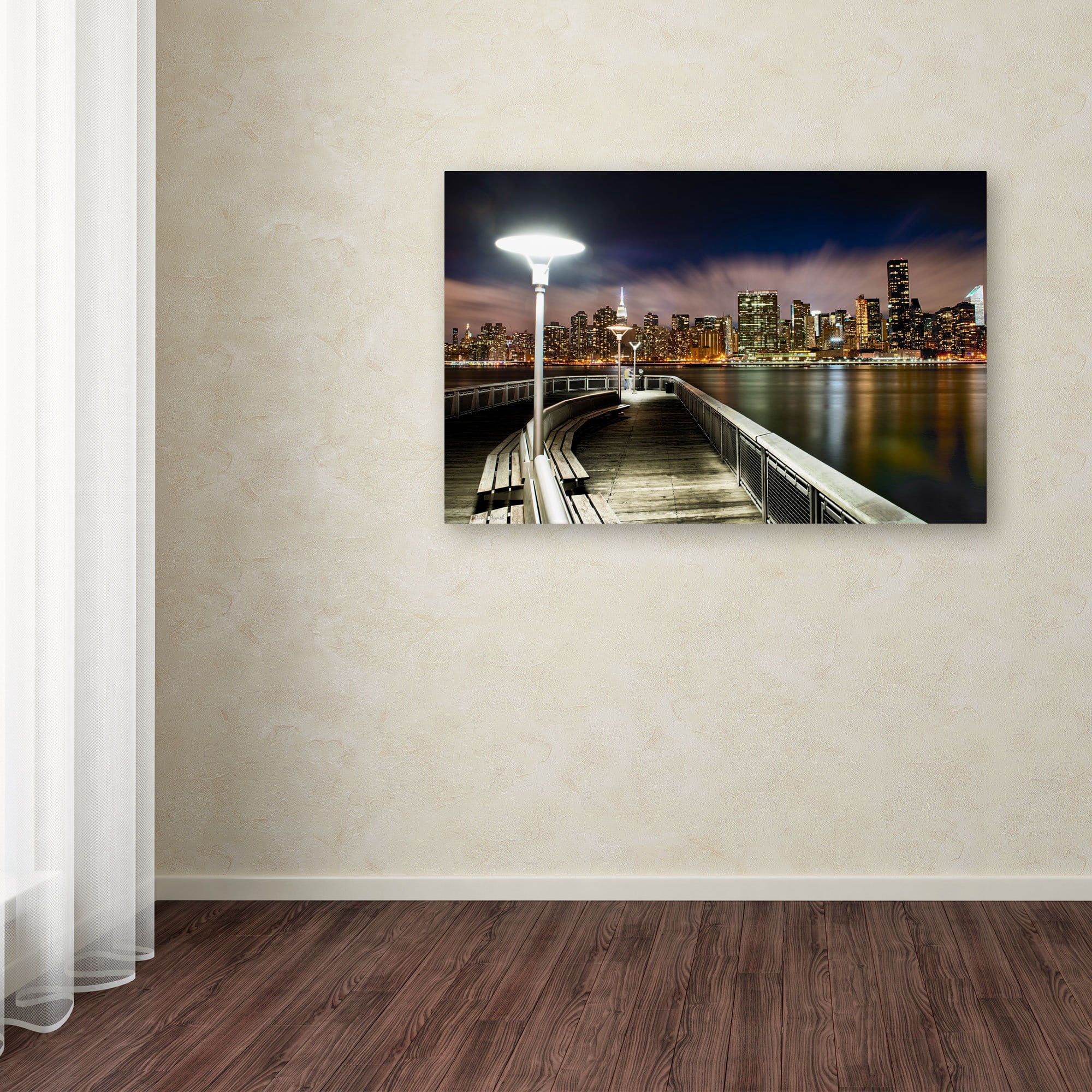 Trademark Fine Art "Gantry Plaza - NYC" Canvas Art by David Ayash