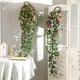 thumbnail image 5 of Plantas colgantes artificiales con flores de rosa, guirnalda de 4.5 pies, flor colgante falsa, cadena verde, pared de la casa, habitación, jardín, boda, interior, exterior, decorativa (no incluye cesta) Zhivalor  CZJJ-HQ53-2, 5 of 5